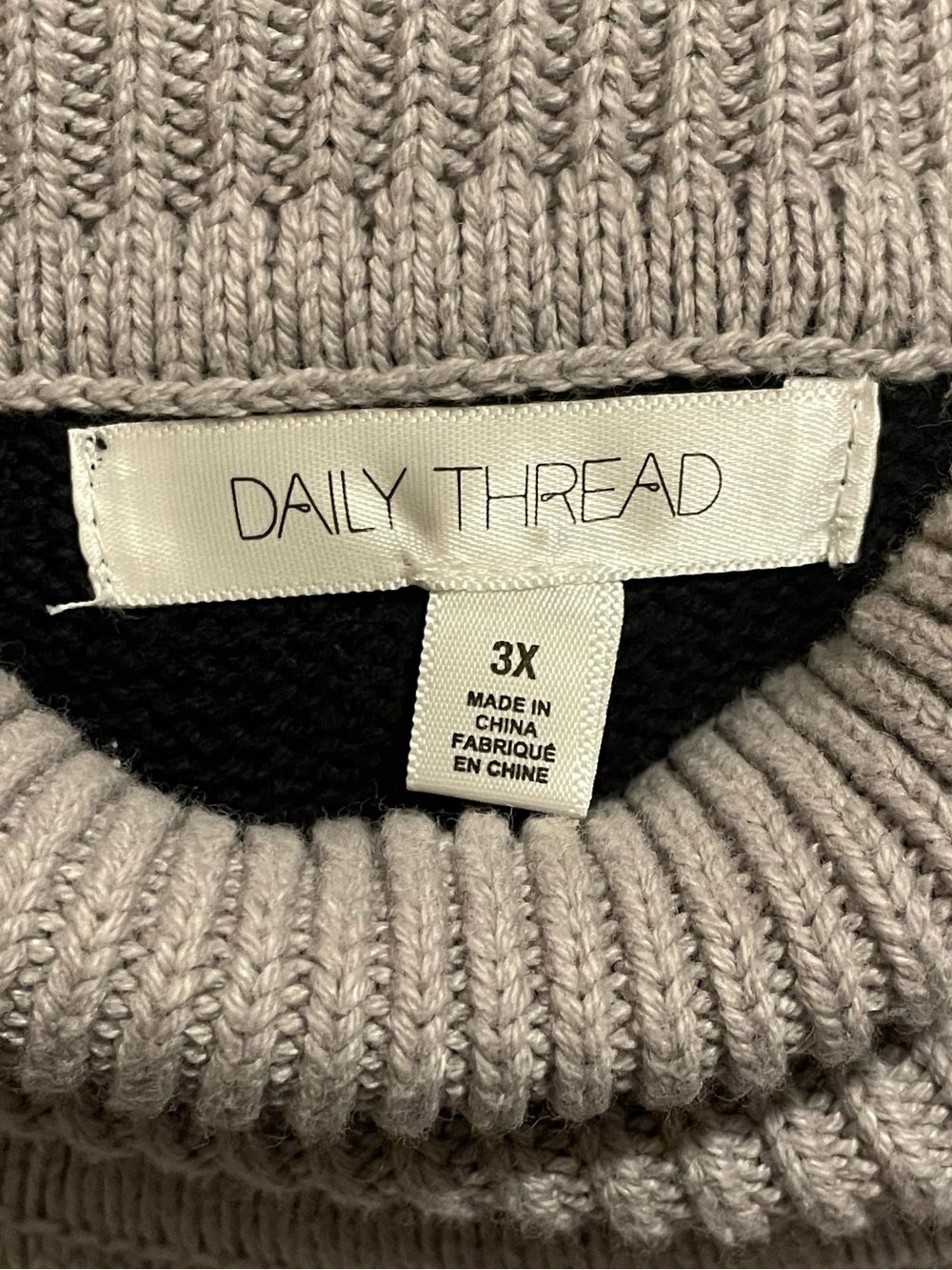Daily Thread Colorblock Turtleneck Sweater Size 3X - Picture 3 of 4